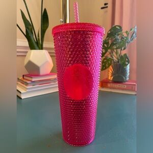 2019 Starbucks Holiday Pink Stud Tumbler – W/ Lid & Straw